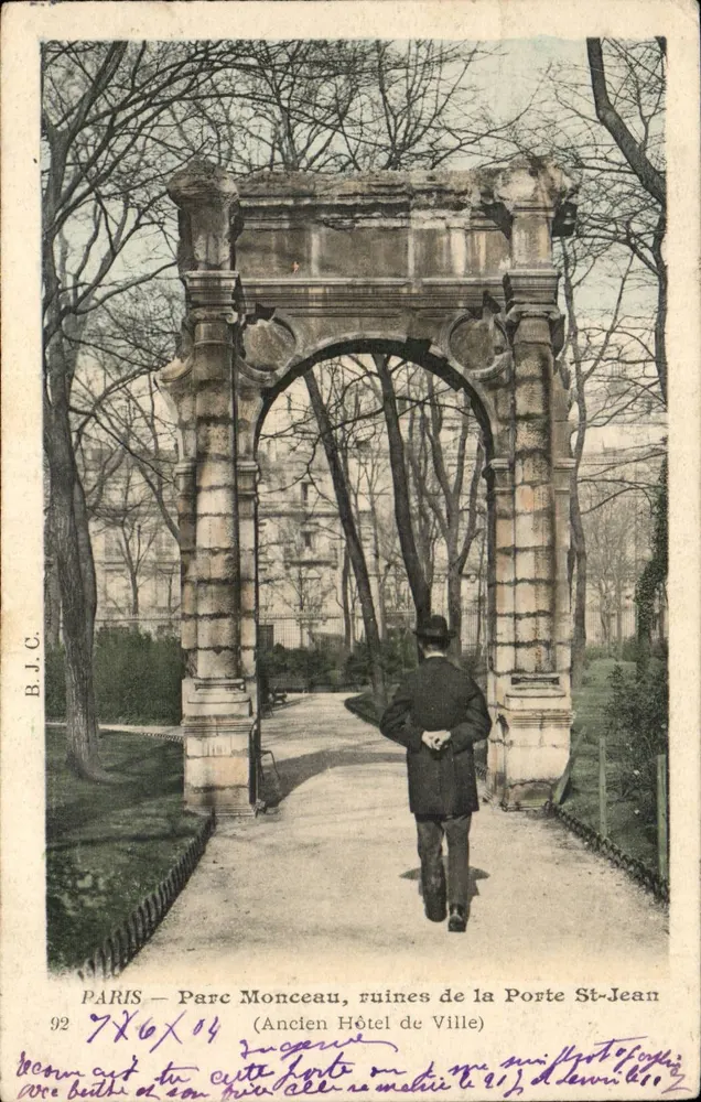 PARIS — Parc Monceau, Ruinen der Porte St-Jean (Ehemaliges Rathaus) — B.J.C. n° 92 - Vorderseite