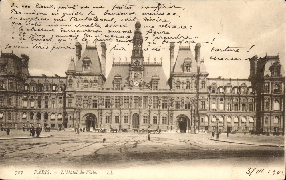 Paris — O Hotel-de-Ville — LL, n° 707 - Frente