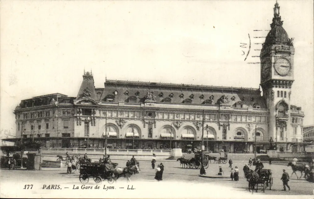 Paris — A Estação de Lyon — LL. — n° 177 - Frente