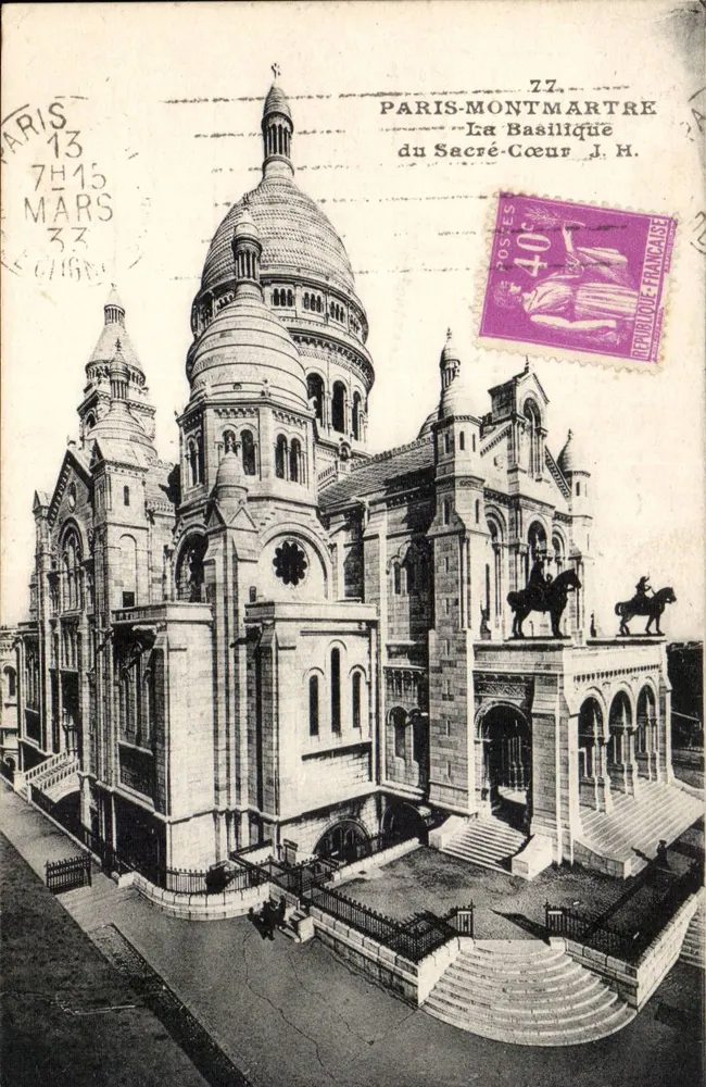 Paris-Montmartre — Die Basilika des Heiligen Herzens — Verlag J.H. - Vorderseite