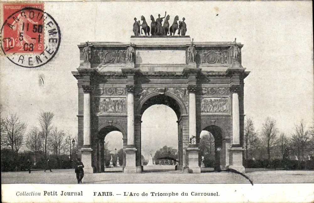 PARIS — O Arco do Triunfo do Carrousel — Coleção Petit Journal - Frente