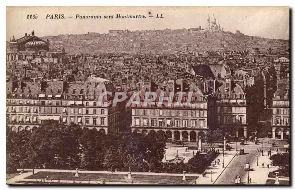 PARIS — Panorama para Montmartre — LL - Frente