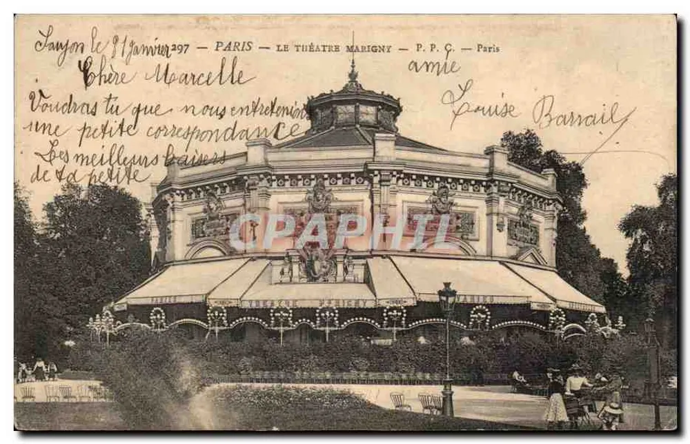 Paris — O Teatro Marigny — P.P.C. Paris - Frente