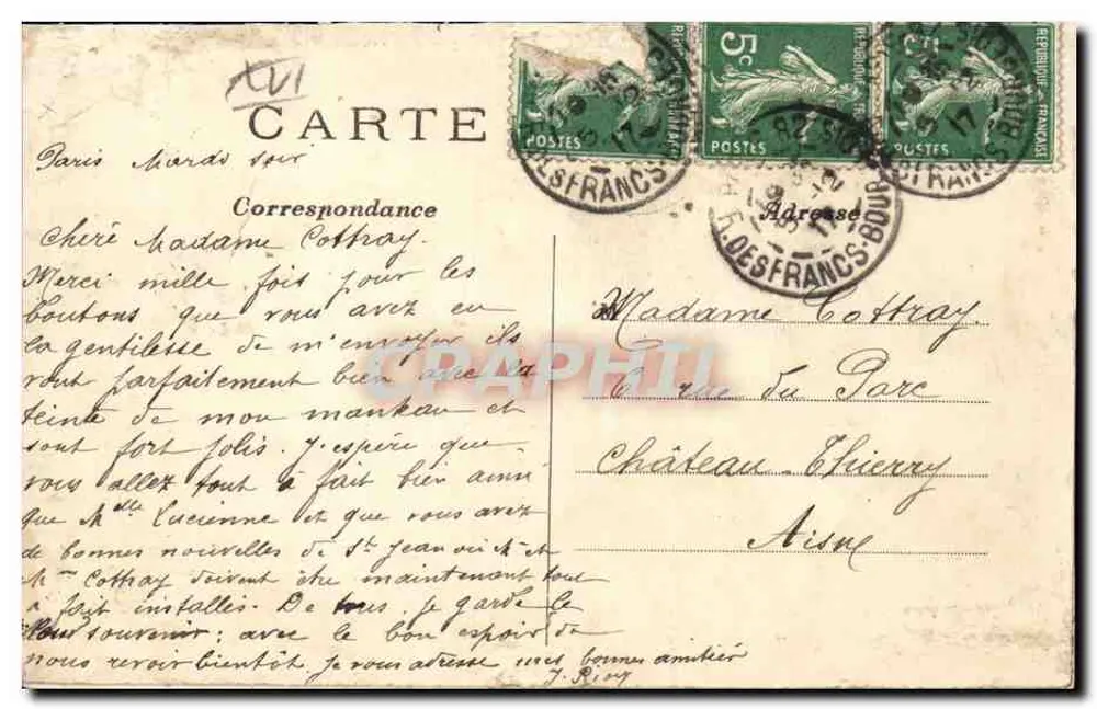 Paris – Rathaus des 16. Arrondissements, Rue de la Pompe — C. M. n° 680 - Rückseite