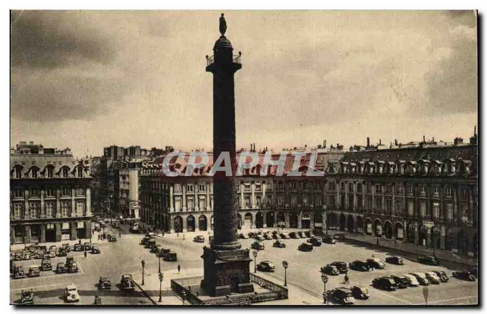 Place Vendôme — Säule Vendôme — Editions d'Art A. Leconte - Vorderseite