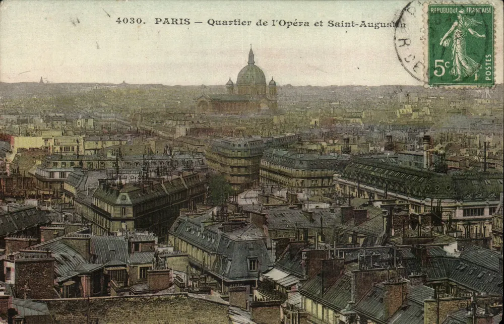PARIS — Bairro do Opéra e Saint-Augustin — editor desconhecido, n° 4030 - Frente