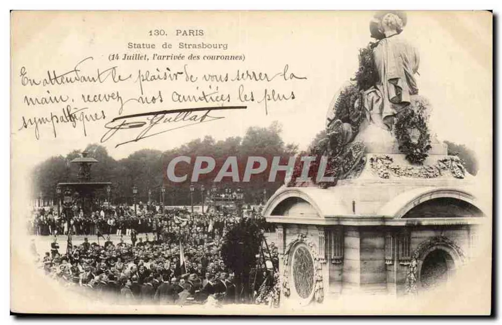 Statue von Straßburg — 14. Juli, das Erscheinen der Krönungen — Paris, n°130 - Vorderseite
