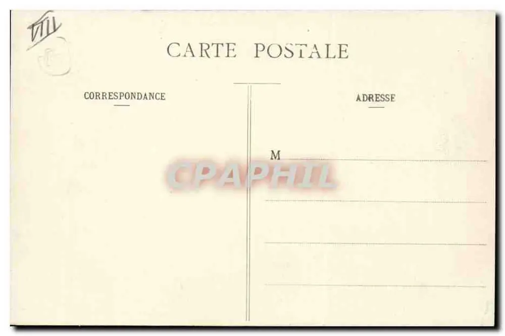 Paris - O Boulevard de la Madeleine — vista com colunas e árvores — editor TILL, n°62 - Verso