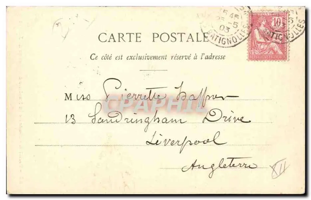 Paris - Praça da Bastilha & Coluna de Julho — Editor Rolle, n°55 - Verso