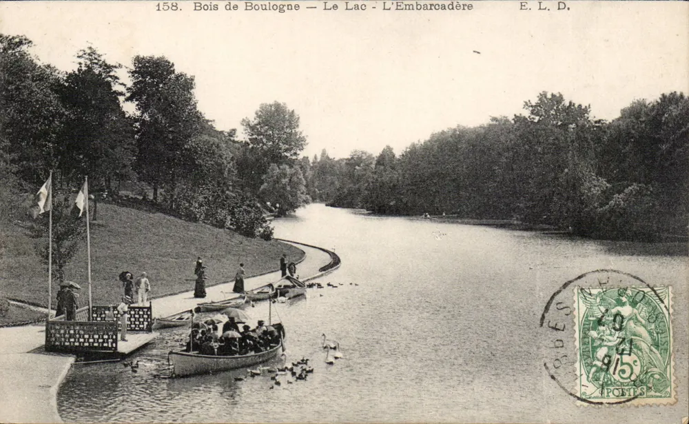 Bois de Boulogne — See — Die Anlegestelle — E. L. D. - Vorderseite