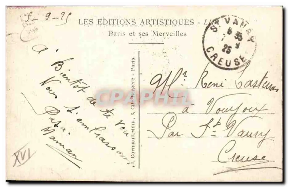 PARIS — Die Avenue des Champs-Élysées von der Arc de Triomphe de l'Étoile — Les Éditions Artistiques - Rückseite