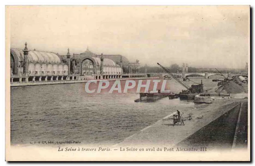 Die Seine durch Paris — Die Seine stromabwärts vom Pont Alexandre III — C. J. & C.4, Verlag Angoustrin, Paris - Vorderseite