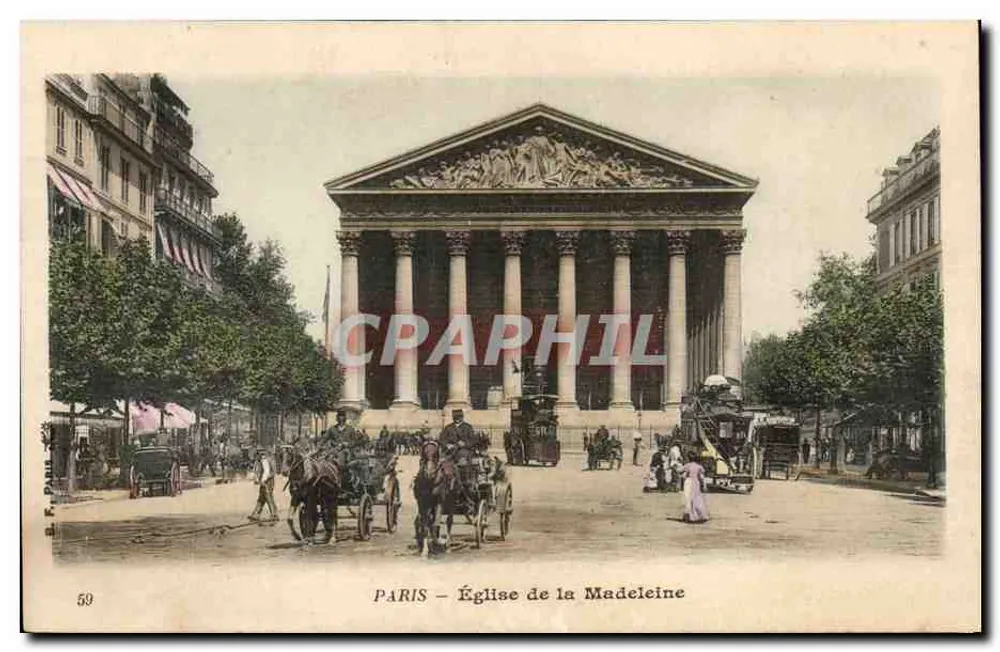 Paris — Igreja da Madeleine — E. & C. Paul, n° 59 - Frente