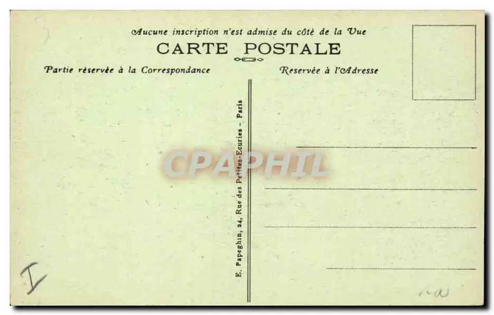 Paris — Die Conciergerie und der Pont au Change — A.P. n°226 - Rückseite