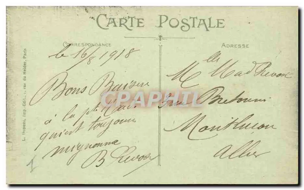 PARIS — LA RUE DE RIVOLI AUX TUILERIES — Verlag: Imp. Jaspard, Paris - Rückseite