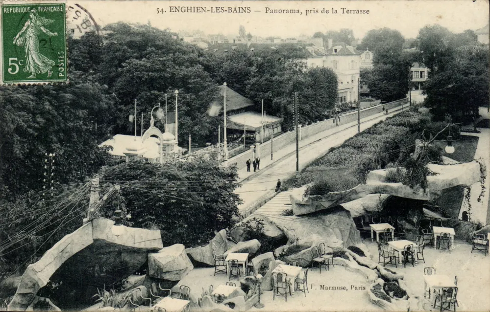 Enghien-les-Bains — Panorama, aufgenommen von der Terrasse — I. Marmuse, Paris - Vorderseite