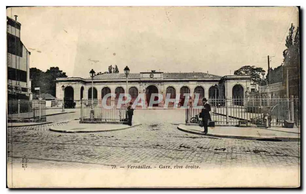 Versalhes - Estação, margem direita — Bilhete postal antigo n°70 — editor Brodard - Frente