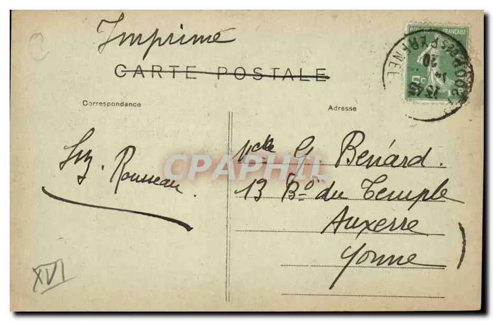 Paris — Panorama der Place de l'Étoile aus einem Ballon genommen — J. H. Déposé - Rückseite