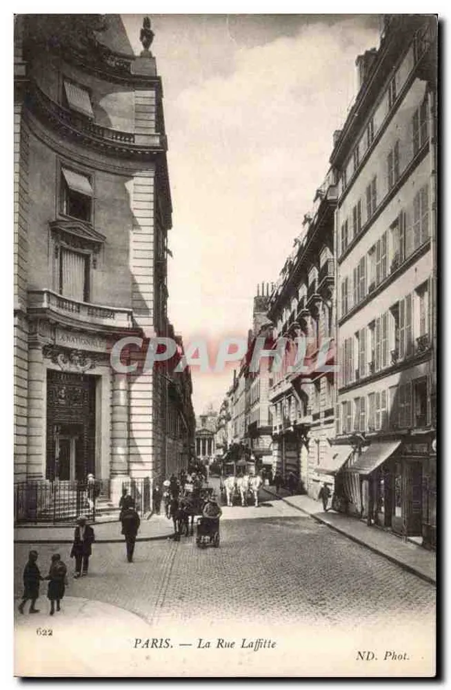 PARIS — A Rue Laffitte — ND. Phot. - Frente