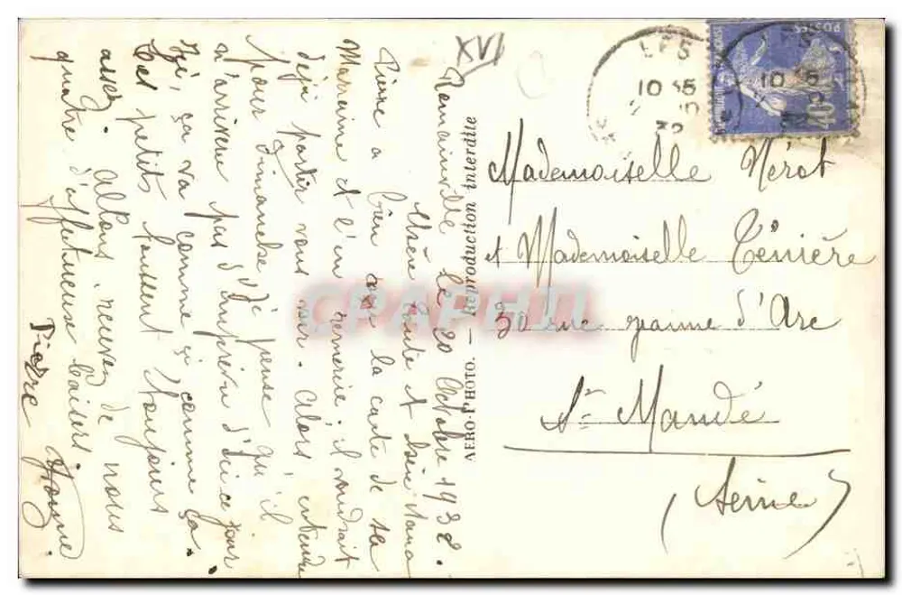 Paris — O Arco do Triunfo — Aéro-Photo 189 - Verso