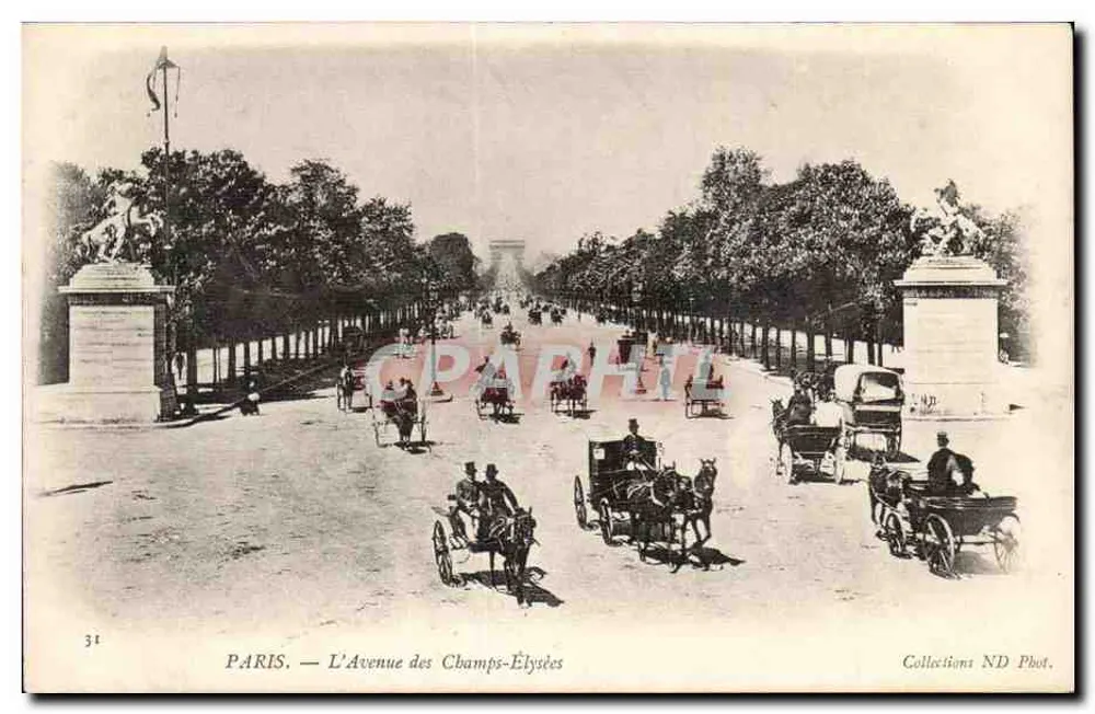 PARIS — A Avenida dos Campos Elísios — Coleções ND Phot. - Frente