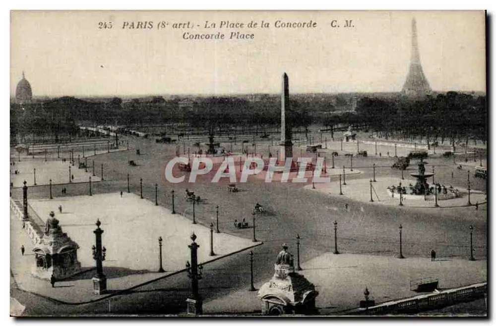 Paris (8e arrt) - A Place de la Concorde — C. M. n°245 - Frente