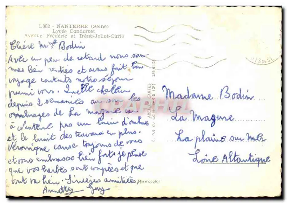 Lycée Condorcet — Nanterre — Verlag Lycée Condorcet - Rückseite