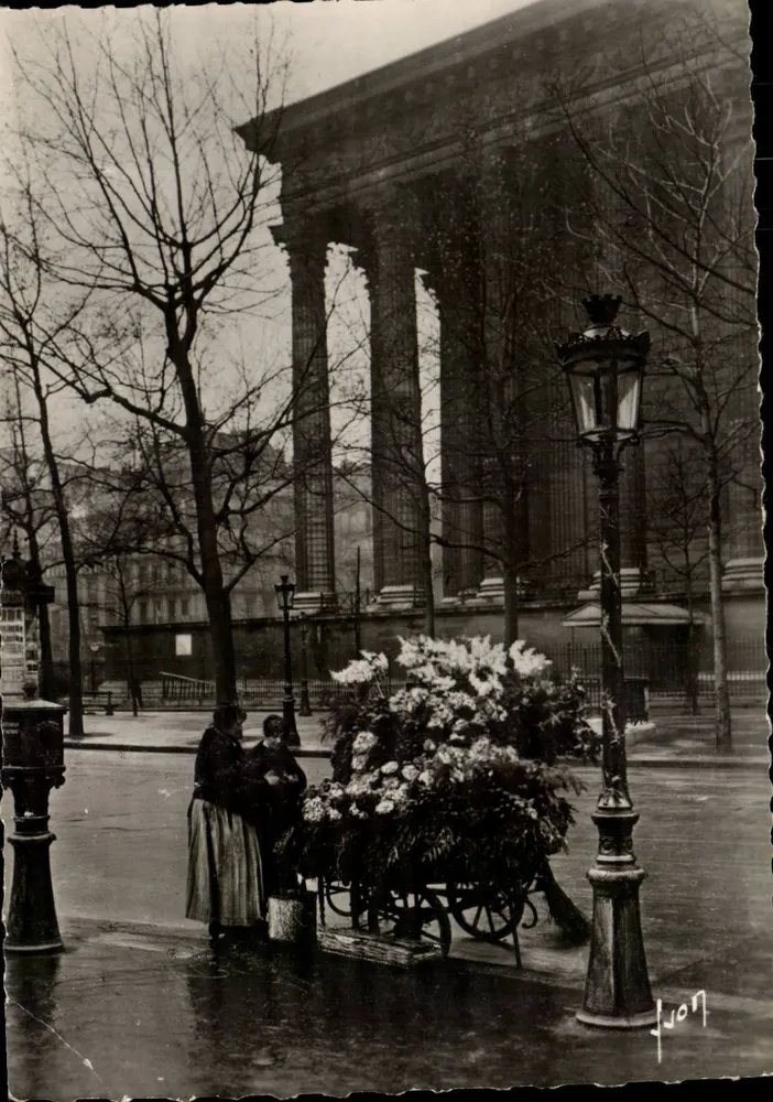 Paris — Place de la Madeleine — Blumenhändler — Kunstausgabe - Vorderseite