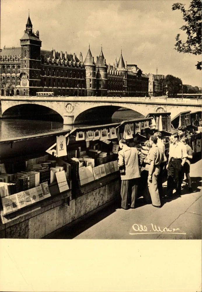 Os Bouquinistas, Quai de Gesvres — Paris — Albert Monier, n°145 - Frente