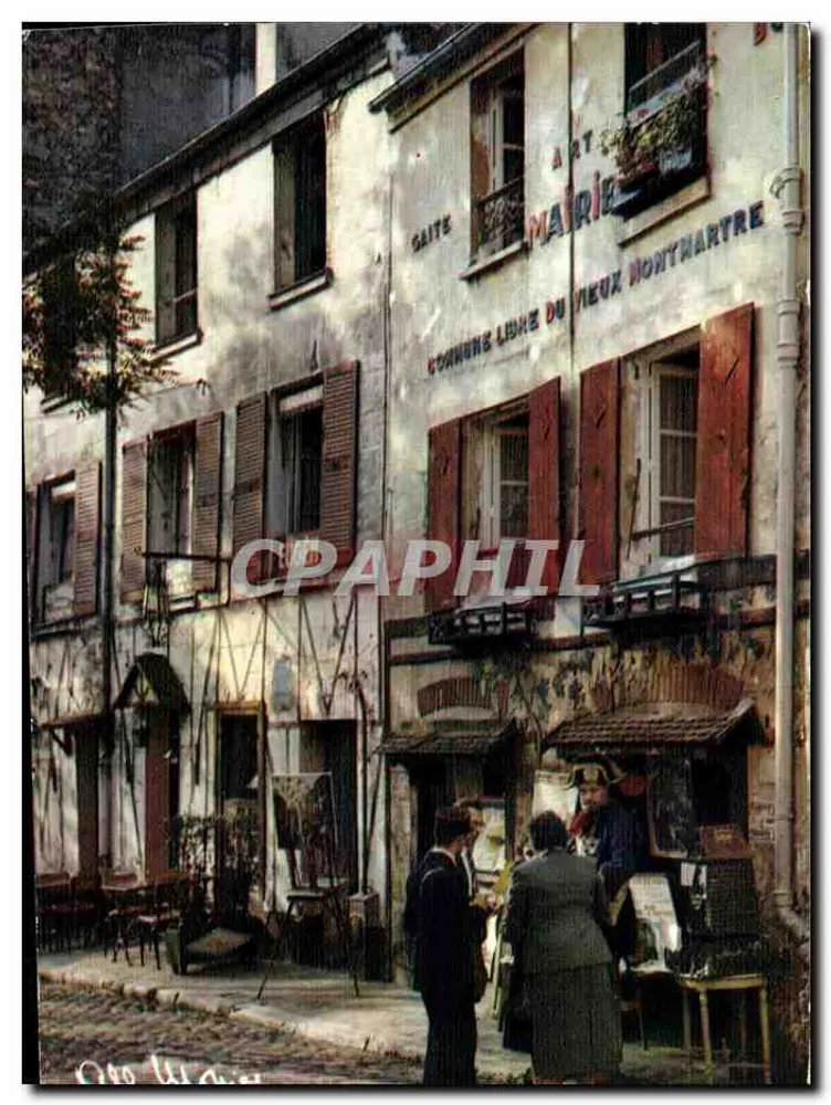 Place du Tertre em Montmartre — Gaite Art Marie — editor Albert Monnier, n° 10236 - Frente