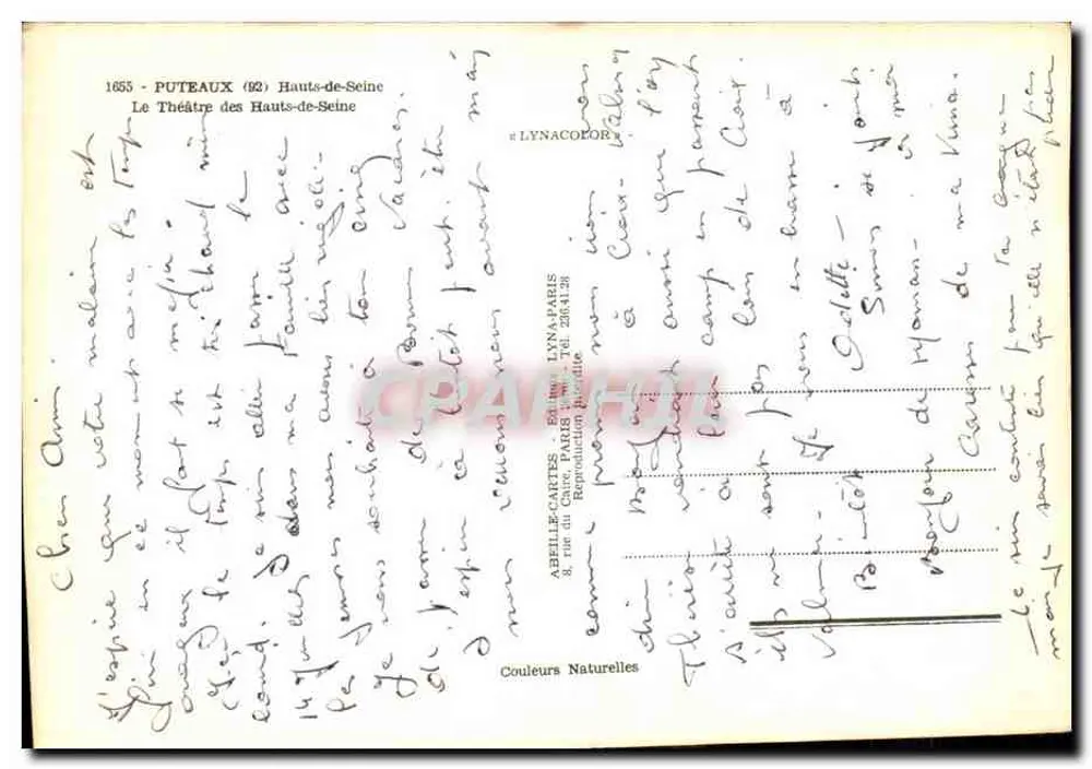 Teatro dos Hauts-de-Seine — Puteaux (92) — editor LYNACOLOR - Verso