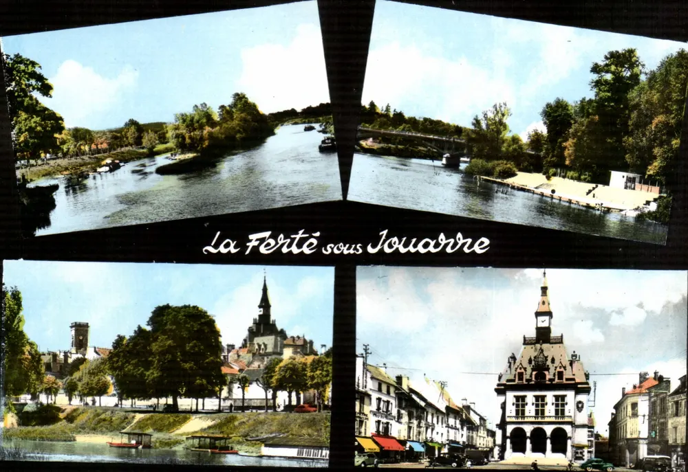 La Ferté-sous-Jouarre — vista panorâmica do paisagem fluvial e do vilarejo — editor: C. Les Arts Photographiques, Paris - Frente