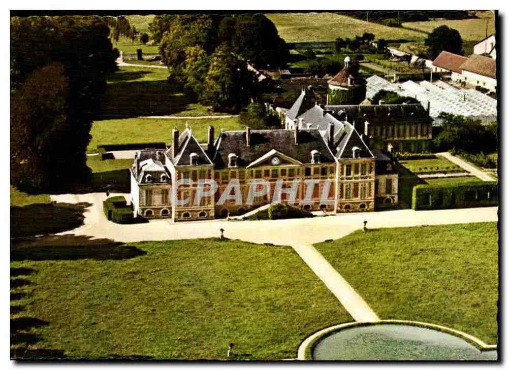 Guermantes (77) — Luftbild des Schlosses aus dem 17. Jahrhundert — Imprimeur Combier - Vorderseite