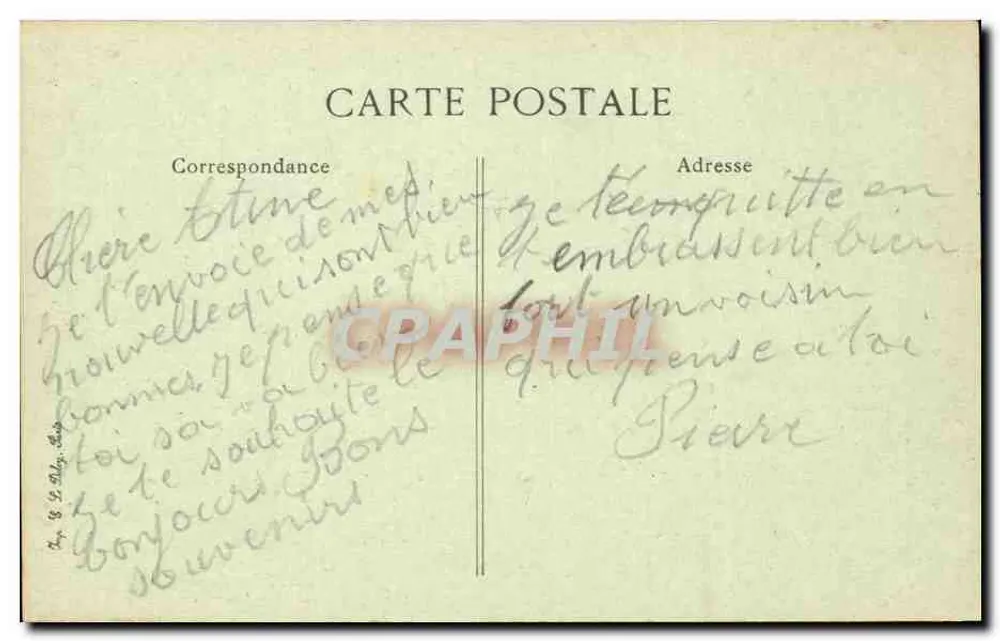 Paris — O Hôtel de Ville — Editor B. D. n° 4037 - Verso