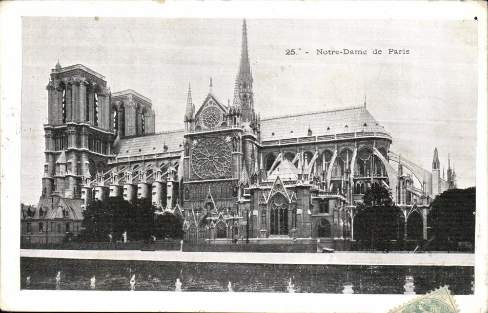 Notre-Dame de Paris — vista da fachada — editor desconhecido, n° 25 - Frente