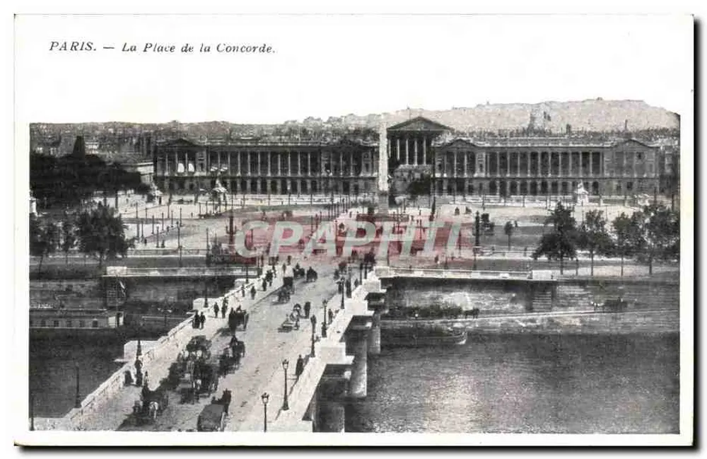 Paris — A Place de la Concorde — editor não identificado - Frente