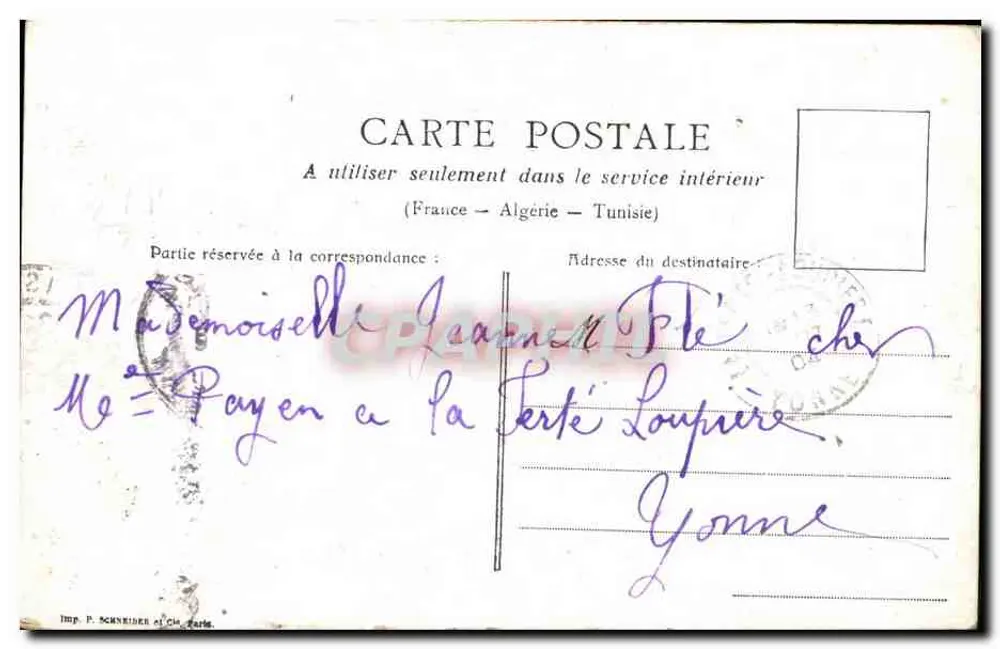 PARIS — NOTRE-DAME — Imp. P. SCHNEIDER e Cie, Paris - Verso