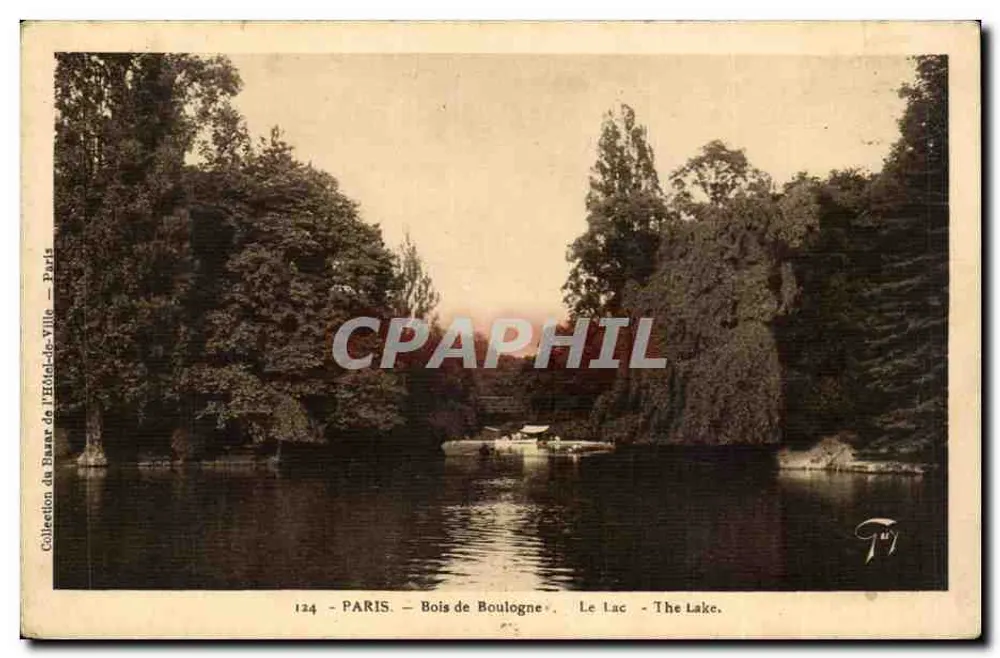 PARIS — Bois de Boulogne — Le Lac — Der See — Collection du Bazar de l’Hôtel-de-Ville, n°124 - Vorderseite