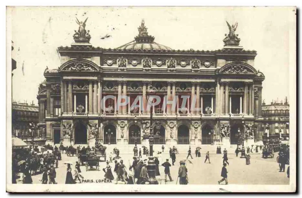 Paris. L'Opéra — vista da fachada principal — editor desconhecido - Frente