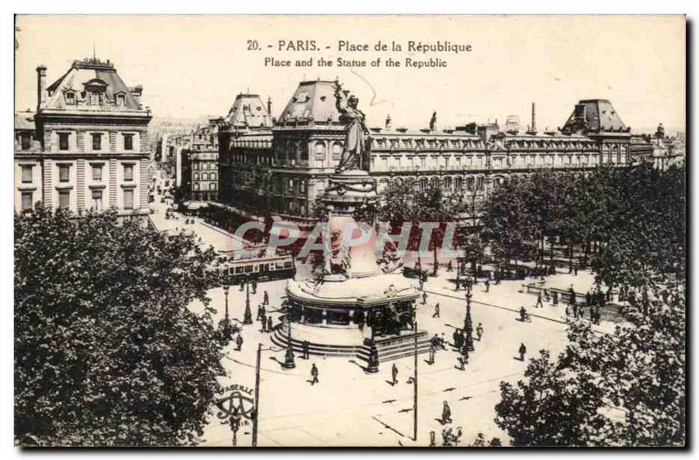 Paris - Place de la République — Statue de la République — éditeur non identifié, n° 20 - Frente