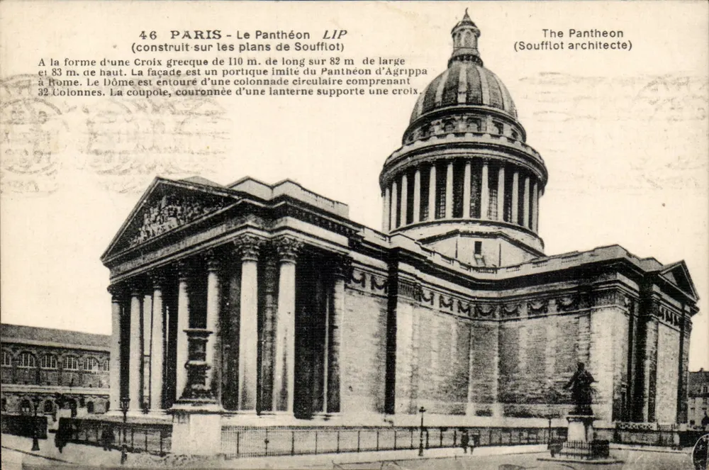 PARIS - Der Panthéon — (nach den Plänen von Soufflot) — LIP - Vorderseite