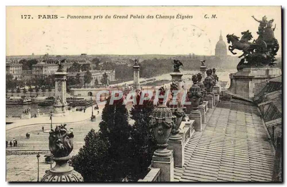 PARIS – Panorama vom Grand Palais des Champs Élysées — G. M. n°177 - Vorderseite