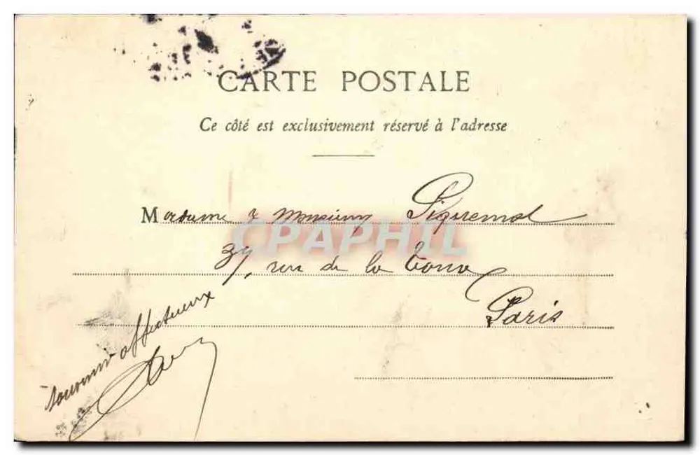 Monumento de Charlet — Paris — editor Paris, n° 276 - Verso