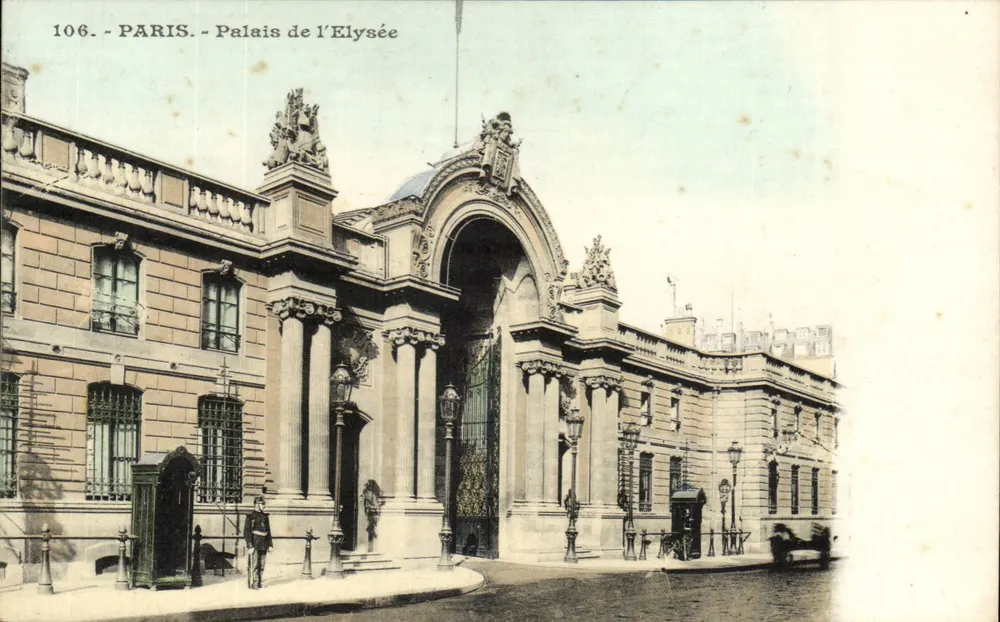 Paris - Palácio do Eliseu — editor anônimo, número de série 106 - Frente