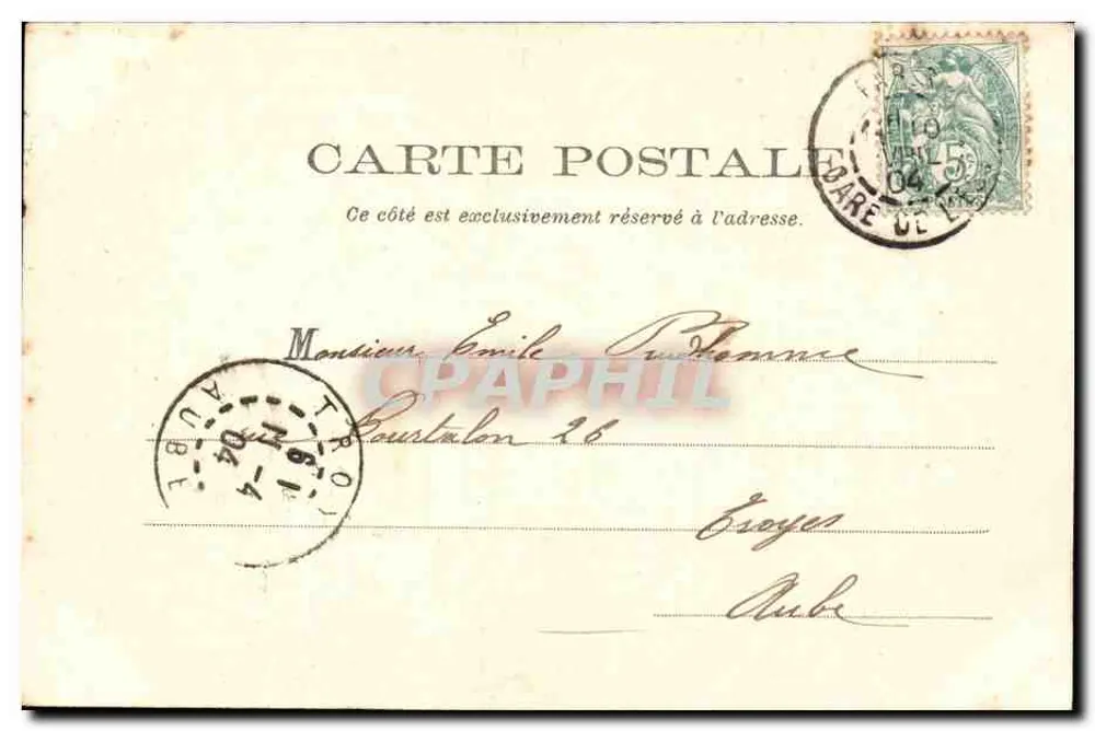 St. Peterskirche in Montmartre und die Basilika (Westseite) — G.C.A., Paris, Nr. 588 - Rückseite