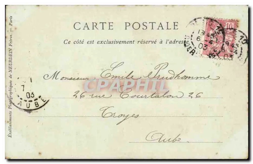 Paris — A Igreja de São Sulpício — Coleções ND. Fot. n°105 - Verso