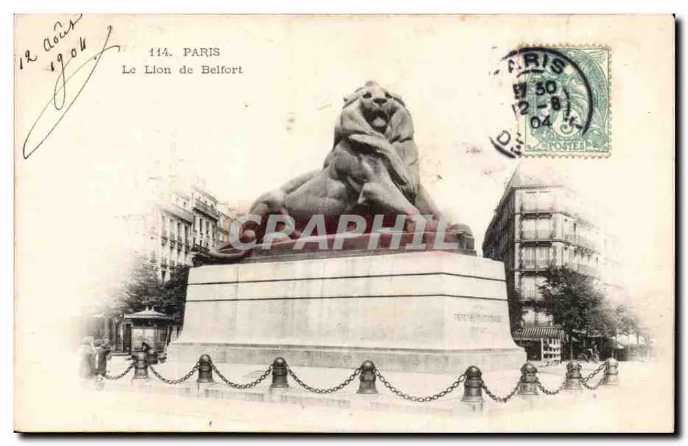 O Leão de Belfort — Paris — editor desconhecido, n° 114 - Frente