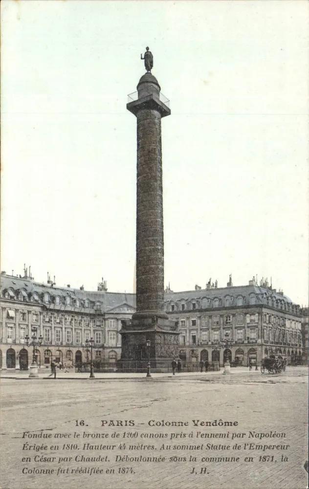 Paris — Coluna Vendôme — J.H. n°16 - Frente
