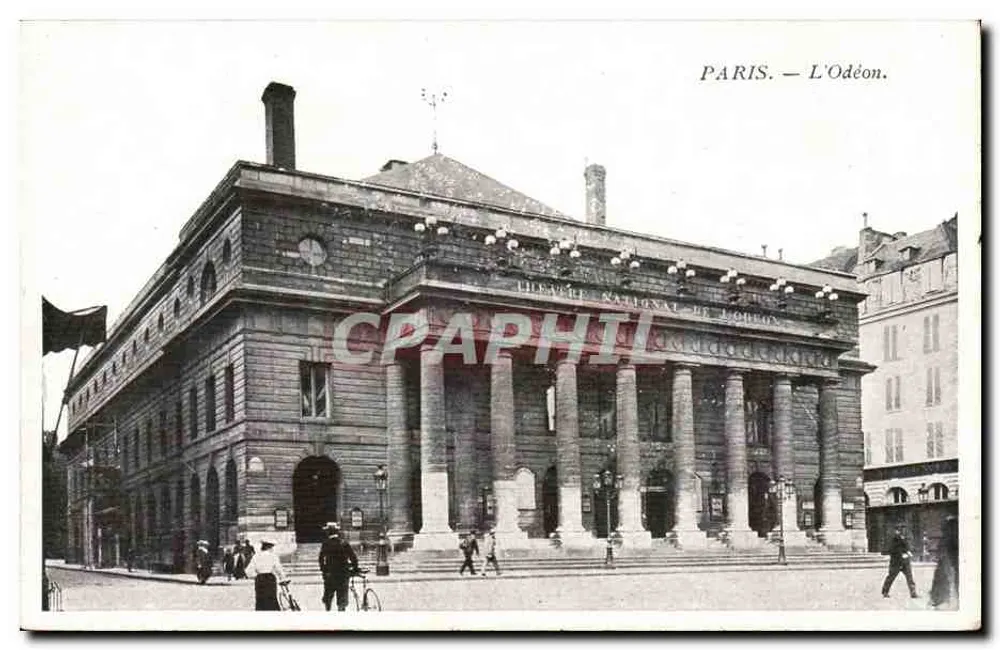 Paryż — L'Odéon. — Teatr Narodowy Opery — wydawca nie widoczny - Awers