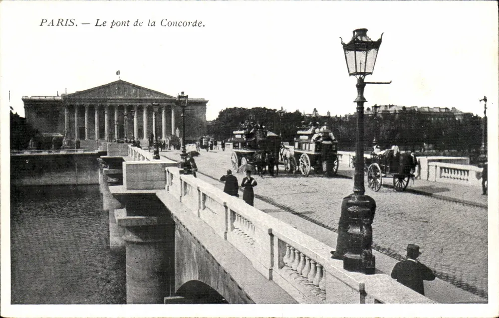 Paris — O ponte da Concorde — editor não visível - Frente